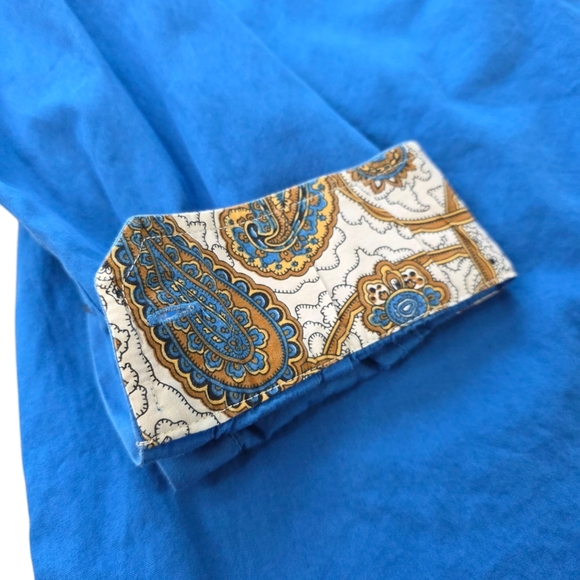 Cinch Western Shirt Men's Large Blue Paisley Trim Pearl Snap Long Sleeve Rodeo - Picture 4 of 10